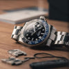 Relógio Masculino de Aço Magister Blue GMT Master Il